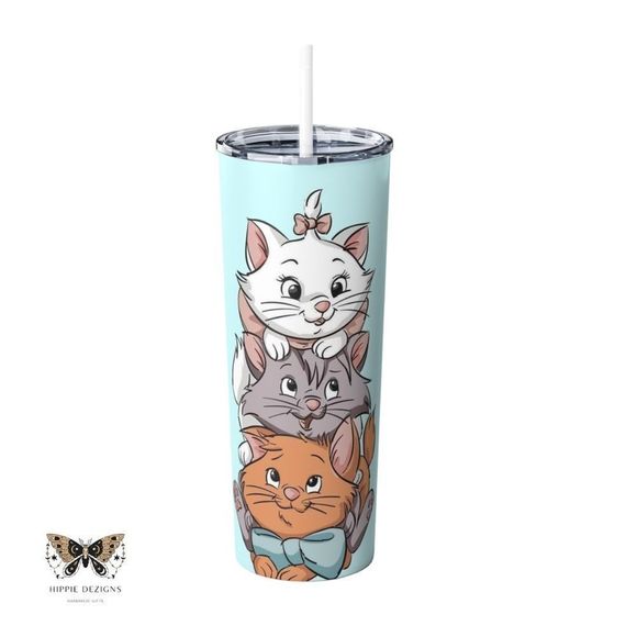 The Aristocats 20oz Steel Tumbler With Lid & Straw - Picture 11 of 14